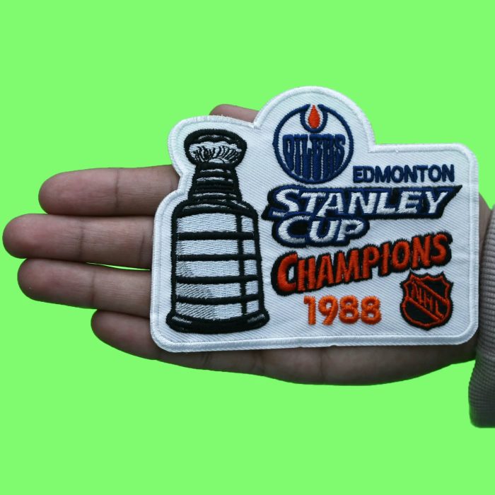 1988 NHL Stanley Cup Final Champions Edmonton Oilers Jersey Patch National Emblem 5377432