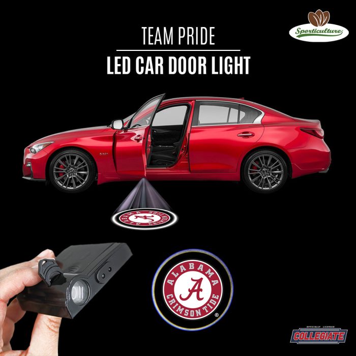 Alabama Crimson Tide LED Car Door Light Ad Collage Square