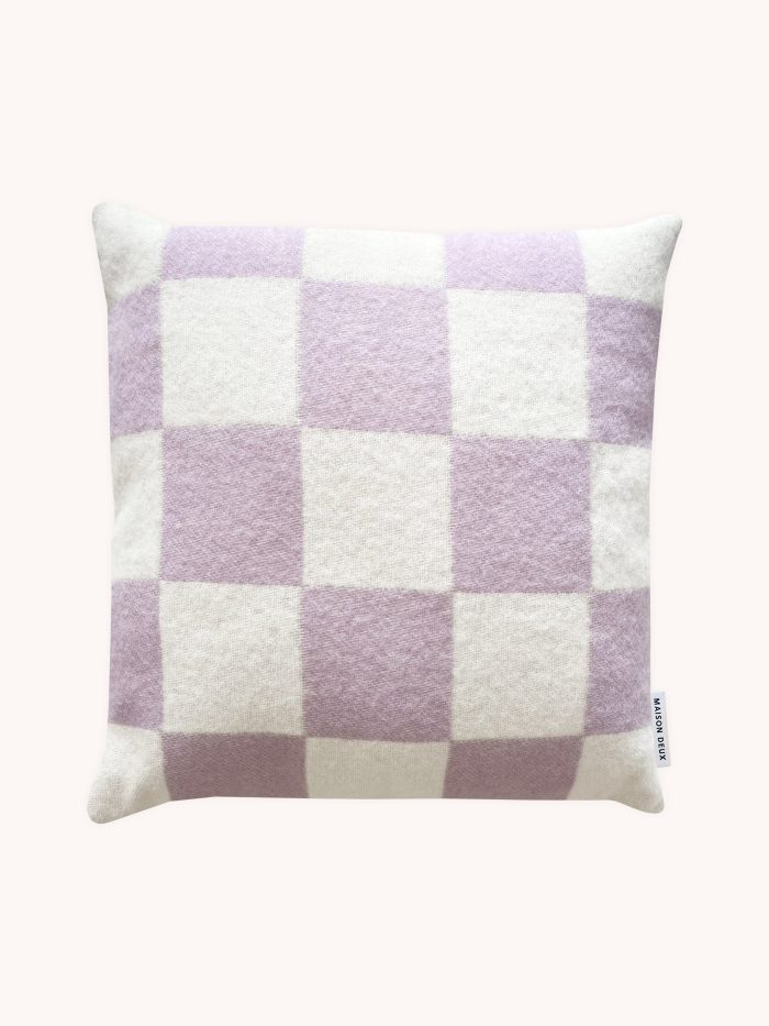 CheckerboardCushion WhiteLilac scaled