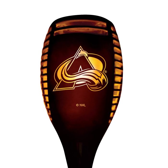 Colorado Avalanches LED Solar Torch Closeup 1