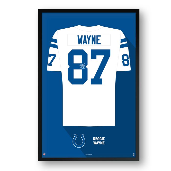 Indianapolis Colts Throwback Reggie Wayne 1 Framed