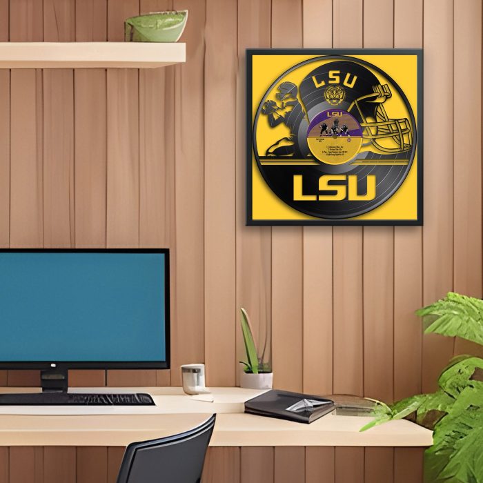 LSU TIGERS VINYL RECORD ART 2 LIFESTYLE