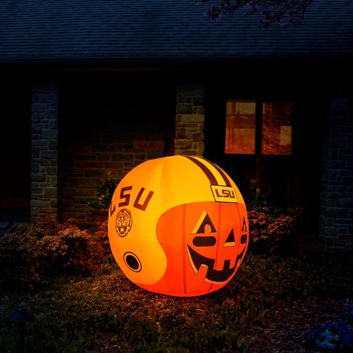 LSU Tigers Inflatable Jack O Helmet Lifestyle Night 1