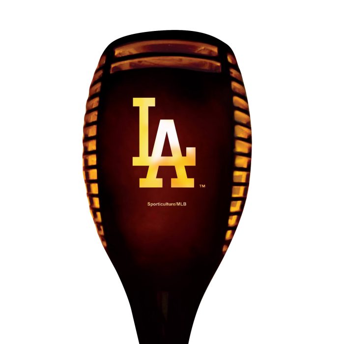 Los Angeles Dodgers LED Solar Torch Closeup 1