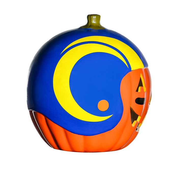 Los Angeles Rams Ceramic Helmet Pumpkin Cap Side