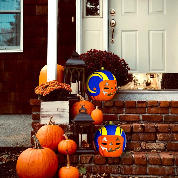 Los Angeles Rams Ceramic Helmet Pumpkin Lifestyle