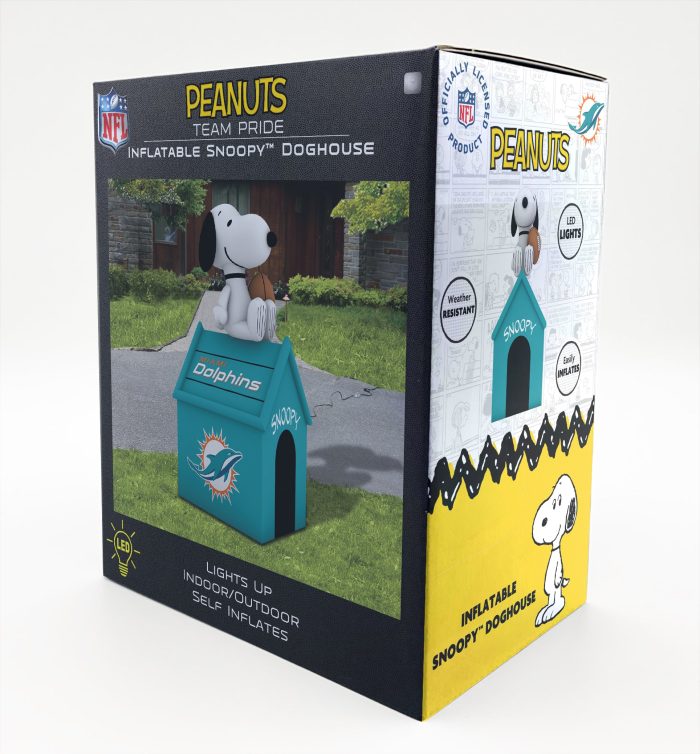 MIAMI DOLPHINS INFLATABLE SNOOPY BOX