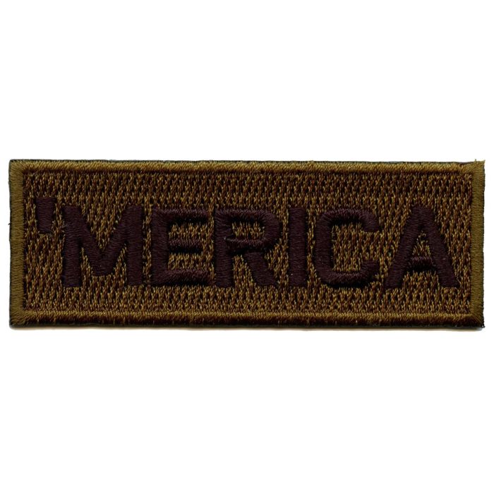 Merica Script Olive Green Box Logo Patch Patch Collection 3946176