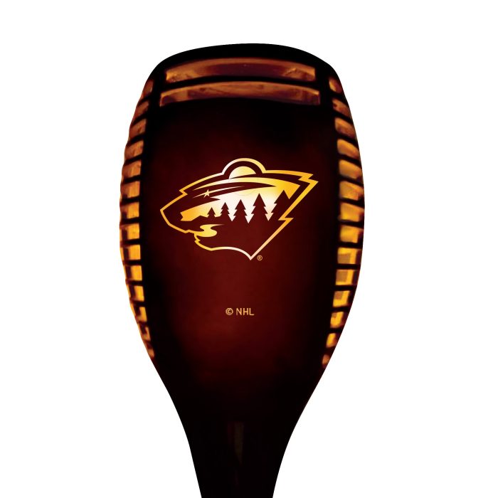 Minnesota Wild LED Solar Torch Closeup 1