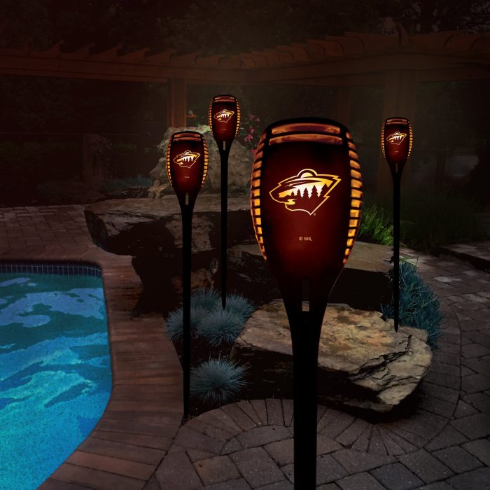 Minnesota Wild LED Solar Torch Lifestyle Pool 1
