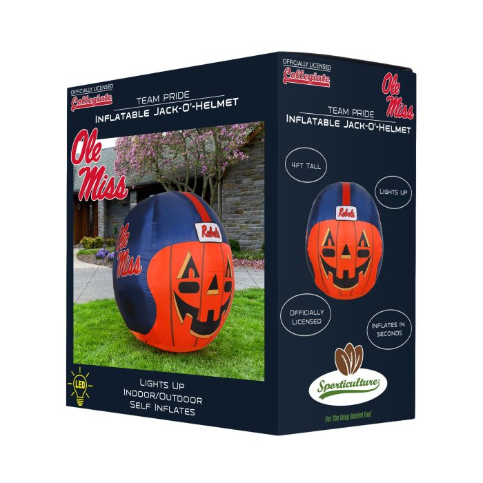 Mississippi Ole Miss Inflatable Jack O Helmet Box 1