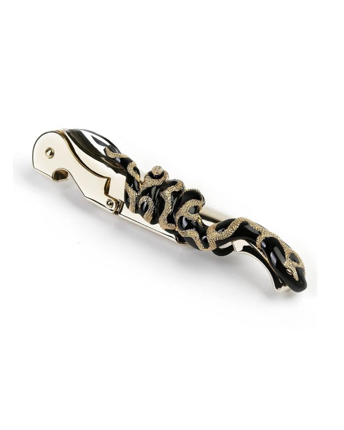 RCHMPT09S1 Wine Opener SNAKE Black in Luxury Box Snake 1