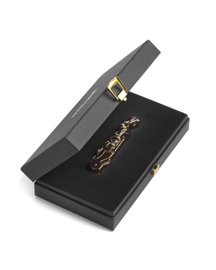 RCHMPT15S1 WineOpenerSNAKEAntiqueGoldinLuxuryBoxSnake 2