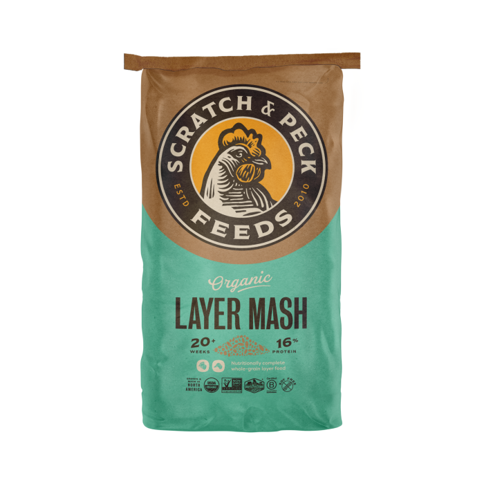 Scratch Peck Feeds Organic Chicken Duck Layer Mash 16 Lg Bag