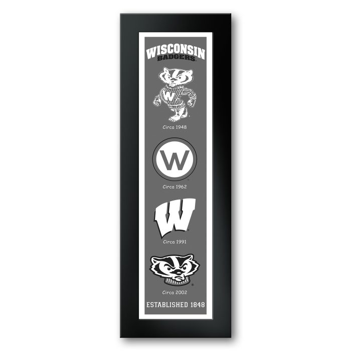 WISCONSIN BADGERS Logo Heritage Print 1 Product