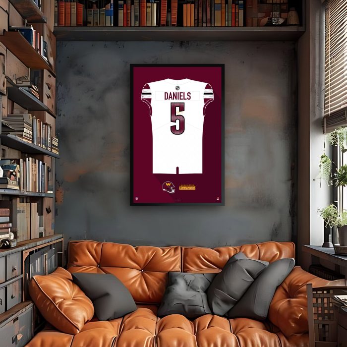 Washington Commanders Jersey Jayden Daniels White 2 Lifestyle