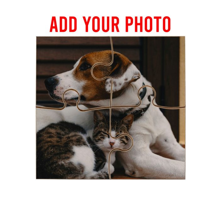 add your photo wooden puzzle coasters 1