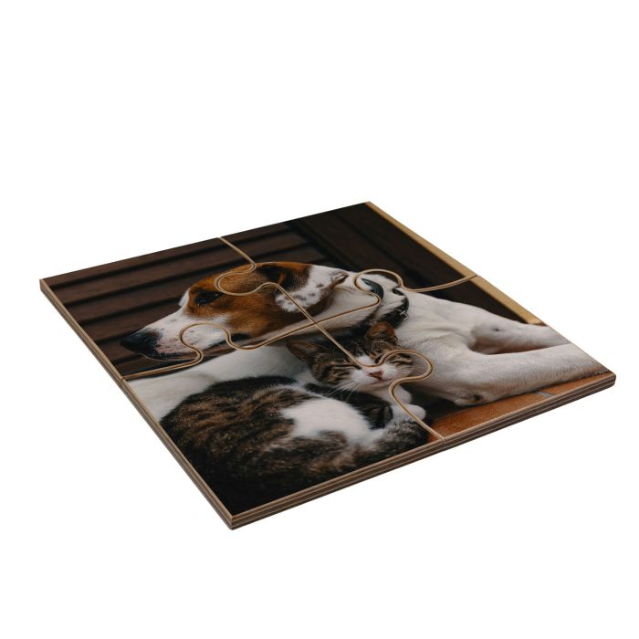 add your photo wooden puzzle coasters 3