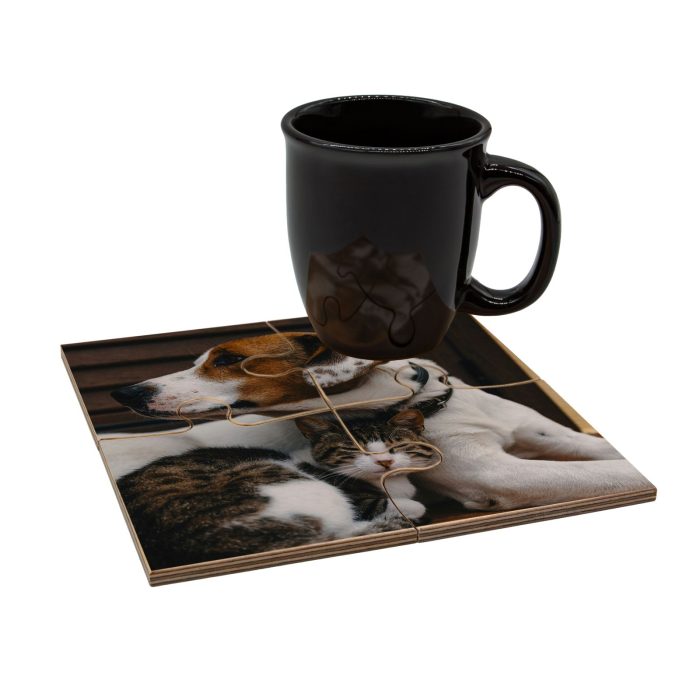 add your photo wooden puzzle coasters 4