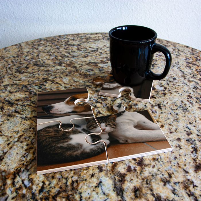 add your photo wooden puzzle coasters 6
