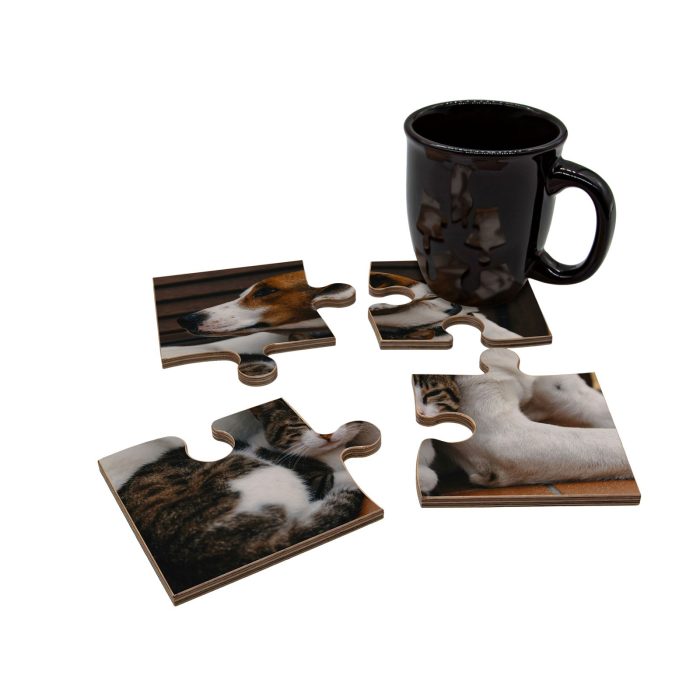 add your photo wooden puzzle coasters 7