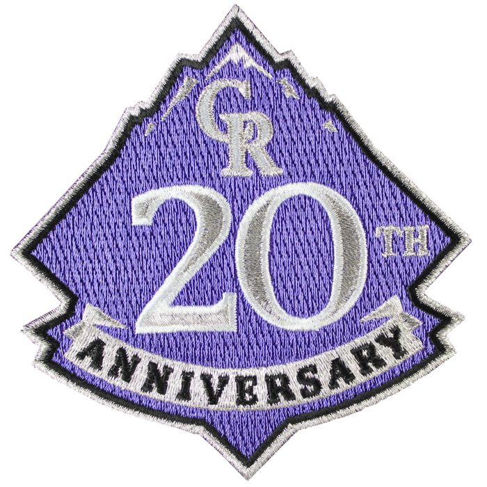 colorodo rockies 20th anniversary patch