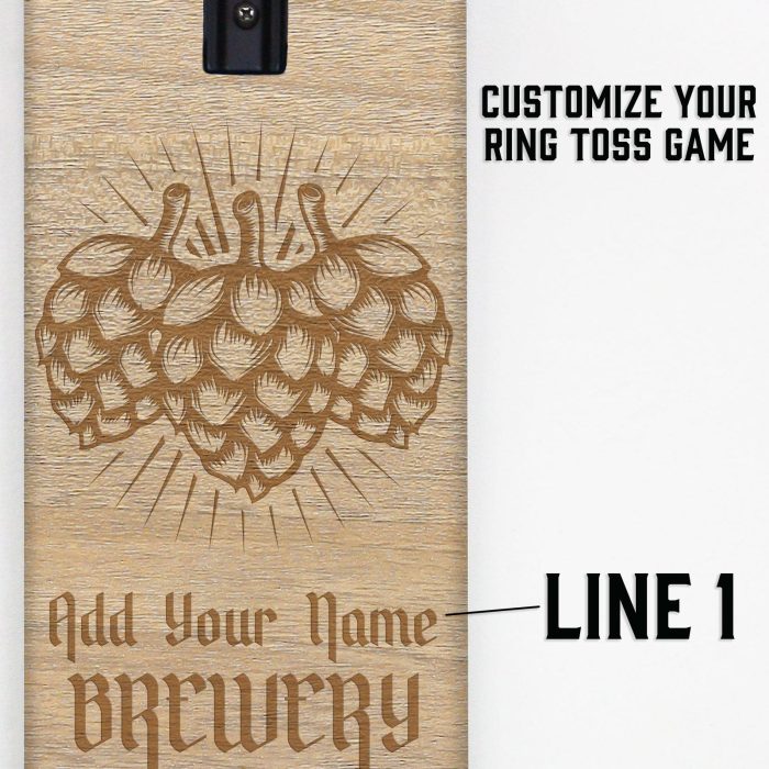 engraved custom beer hop wall mounted ringtoss 7