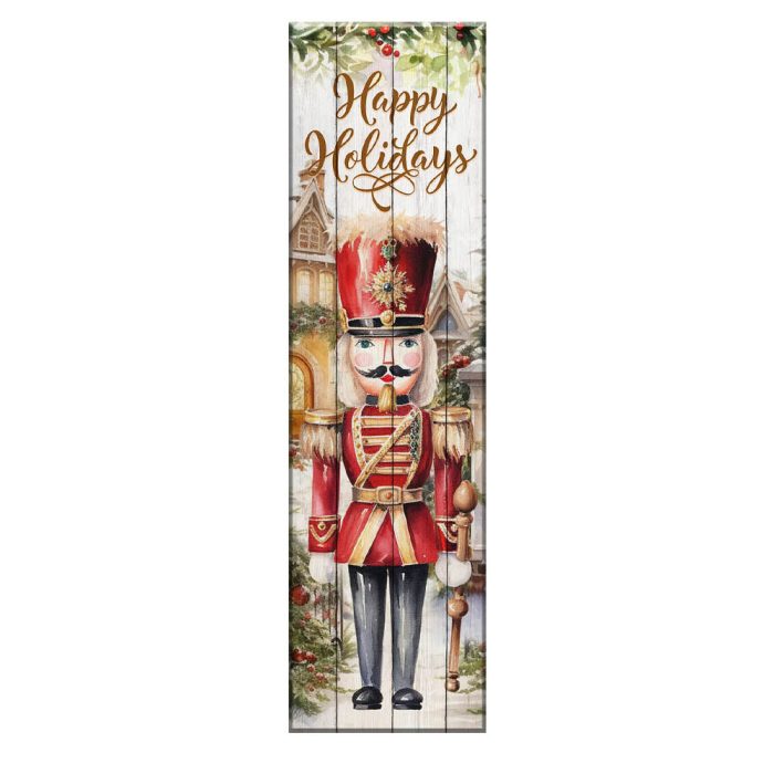 nutcracker christmas vertical porch sign1
