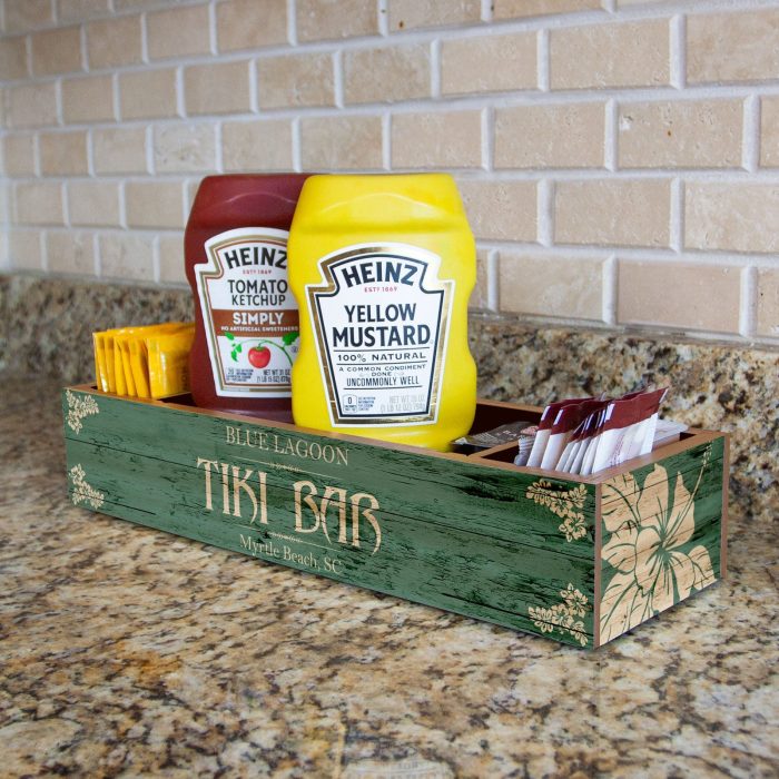 tiki bar side condiment caddy template
